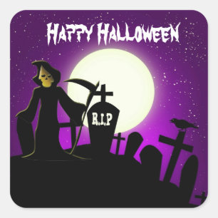 Scary Halloween Vierkante Sticker