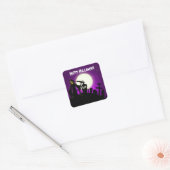 Scary Halloween Vierkante Sticker (Envelop)