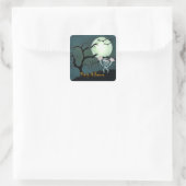 Scary Halloween Vierkante Sticker (Tas)