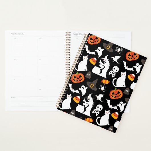 Scary Halloween Witch Funny Pumpkin Planner (Display)