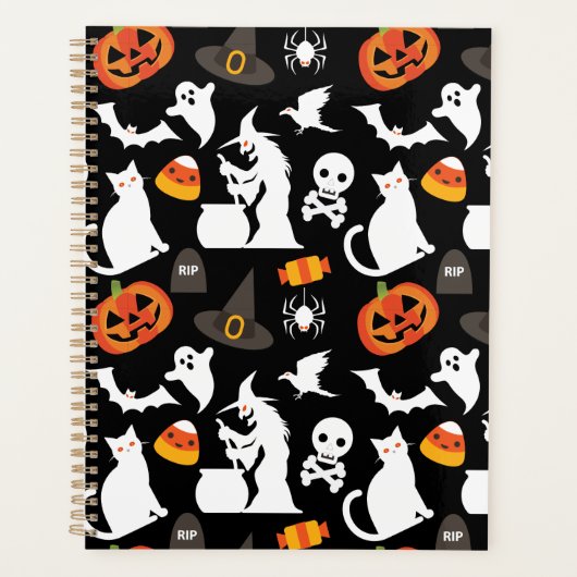 Scary Halloween Witch Funny Pumpkin Planner (Voorkant)