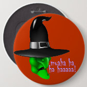 Scary Halloween Witch Ronde Button 6,0 Cm (Voorkant /achterkant)