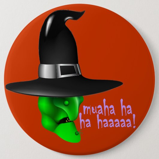 Scary Halloween Witch Ronde Button 6,0 Cm (Voorkant)