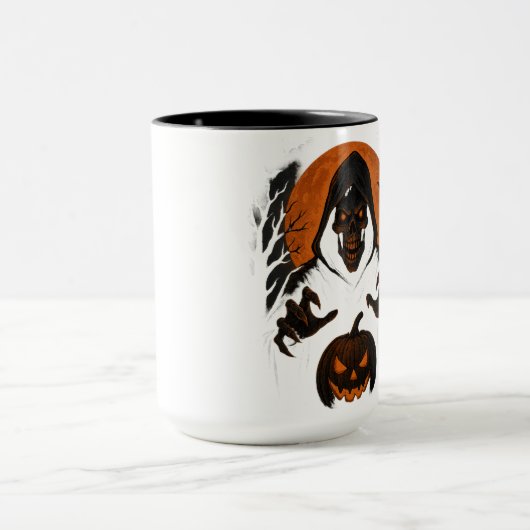 Scary Halloween Wizard - griezelige schedel met ca Mok (Midden)