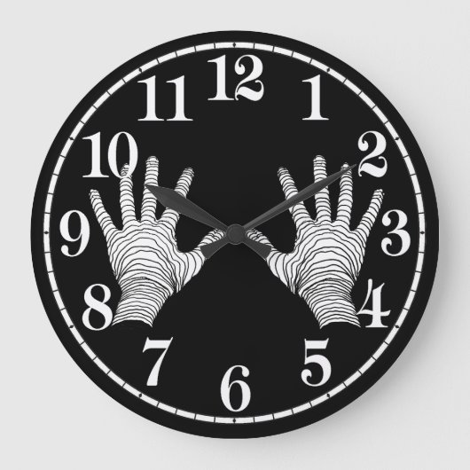 Scary Hand afbeelding for Acrylwall Clock Grote Klok (Voorkant)