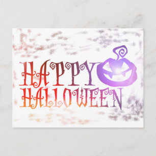 Scary Happy Halloween Pumpkin Briefkaart