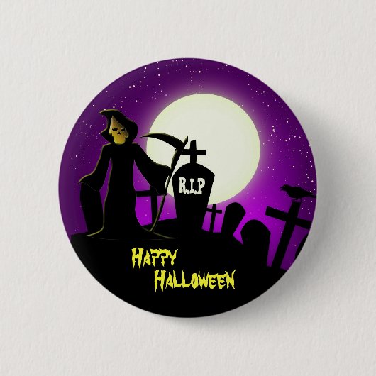 Scary Happy Halloween Ronde Button 5,7 Cm (Voorkant)