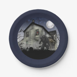Scary Happy Halloween Werewolf Papieren Bordje