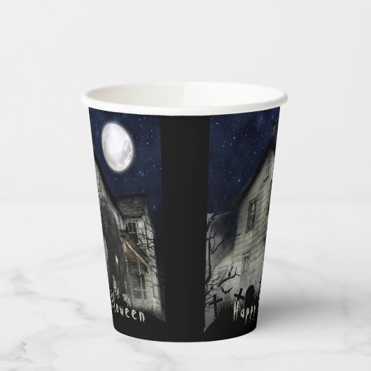 Scary Happy Halloween Werewolf Party Papieren Bekers (Links)