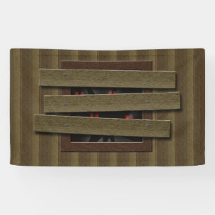 Scary Hauning House Prop Fake Window Eyes Spandoek