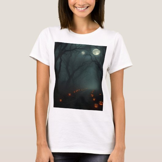 Scary Haunted Forest Glow Tee – Stunning Look T-shirt (Voorkant)