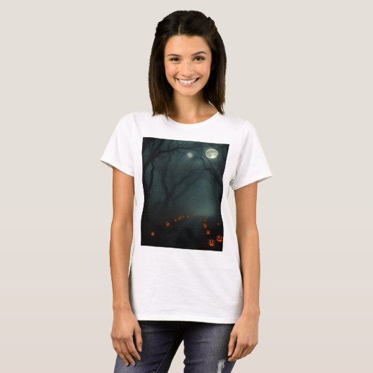 Scary Haunted Forest Glow Tee – Stunning Look  T-shirt (Voorkant volledig)