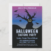 Scary Haunted Halloween Costume Party Invitation Kaart (Voorkant)