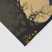 Scary Haunted House en full moon Halloween Tissuepapier (Detail)