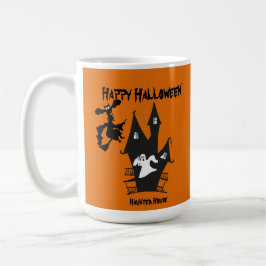 Scary Haunted House Halloween Coffee Mok