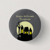 Scary Haunted House Ronde Button 3,2 Cm (Voorkant)