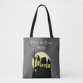 Scary Haunted House Tote Bag