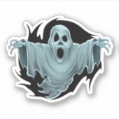 Scary Haunting Ghost Sticker (Voorkant)