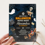 Scary Horror Halloween Film Night Verjaardagsfeest Kaart<br><div class="desc">Vier een fantastische verjaardag met onze uitnodigingen met Halloween-thema! Perfect om de verjaardag van je kleintje extra magisch en memorabel te maken. Download,  print en laat het feest beginnen! 🎈🎂👻 14SE C</div>