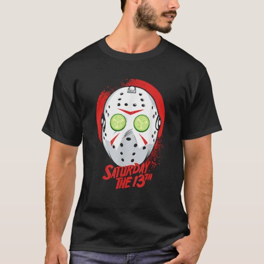 Scary Horror Saturday 13th Funny Halloween Costume T-shirt (Voorkant)