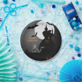 Scary Hunted House Halloween Paper Bord (Feest)