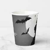 Scary Hunted House Halloween Paper Cup Papieren Bekers (Links)
