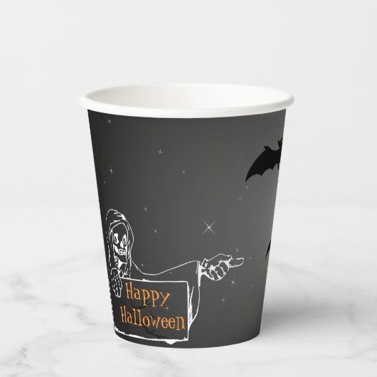 Scary Hunted House Halloween Paper Cup Papieren Bekers (Voorkant)
