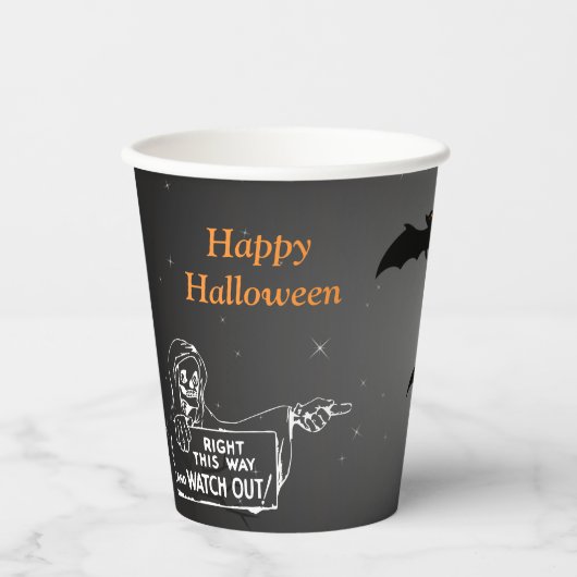 Scary Hunted House Halloween Paper Cup Papieren Bekers (Voorkant)