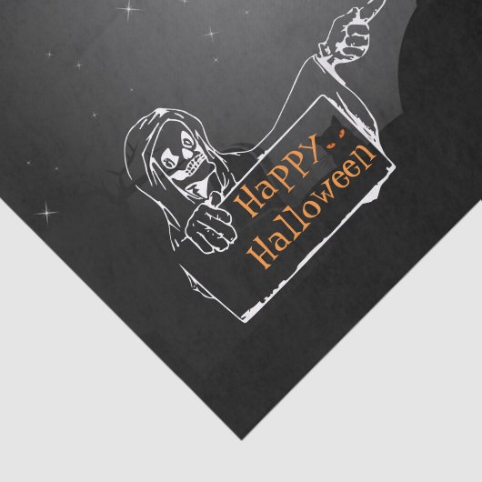 Scary Hunted House Halloween Tissue Paper Tissuepapier (Detail)