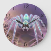 Scary Huntsman 3D Fractal Art Spider, Grote Klok (Voorkant)