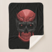 Scary Hwern Skull Sherpa Deken (Voorkant)