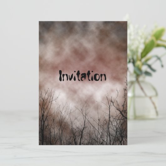 Scary Invitation Kaart (Staand voorkant)