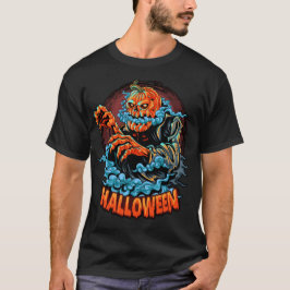Scary Jack-o-lantern Bubbling Head T-shirt