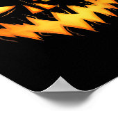 Scary Jack O Lantern Carved Pumpkin Face Halloween Poster (Hoek)