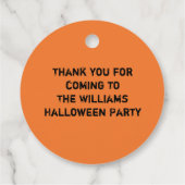 Scary Jack O Lantern Custom Sinaasappel Halloween  Bedankjes Labels (Achterkant)