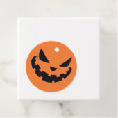 Scary Jack O Lantern Custom Sinaasappel Halloween  Bedankjes Labels (In situ)