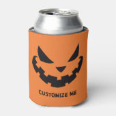 Scary Jack O Lantern Custom Sinaasappel Halloween  Blikjeskoeler (Blikje Voorkant)