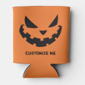 Scary Jack O Lantern Custom Sinaasappel Halloween  Blikjeskoeler (Voorkant)