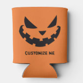 Scary Jack O Lantern Custom Sinaasappel Halloween  Blikjeskoeler (Achterkant)