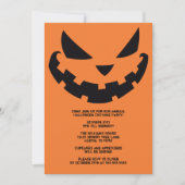 Scary Jack O Lantern Custom Sinaasappel Halloween  Kaart (Voorkant)