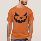 Scary Jack O Lantern Custom Sinaasappel Halloween T-shirt (Voorkant)
