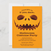 Scary Jack o' Lantern Face Halloween Uitnodigingen (Voorkant)