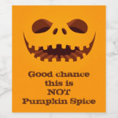 Scary Jack o' Lantern Face Happy Halloween Wijn Etiket (Enkel label)