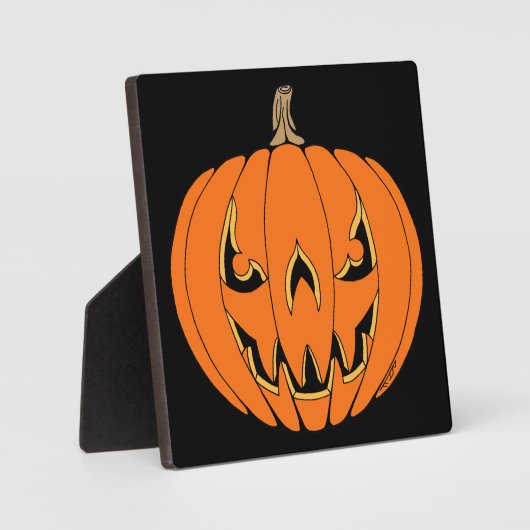 Scary Jack-o'-Lantern Halloween Design Fotoplaat (Voorkant)