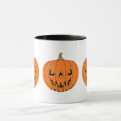 Scary Jack-o'-Lantern Halloween Design Mok (Midden)