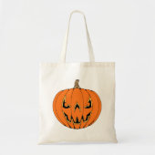 Scary Jack-o'-Lantern Halloween Design Tote Bag (Voorkant)