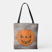 Scary Jack-o'-Lantern Halloween Design Tote Bag (Achterkant)