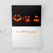 Scary Jack-o'-Lantern Halloween Kaart (Binnen)