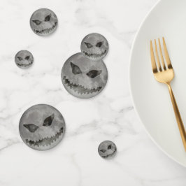 Scary Jack O Lantern Halloween Moon Confetti