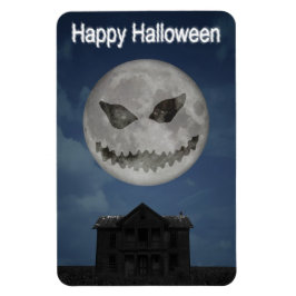 Scary Jack O Lantern Halloween Moon Magneet